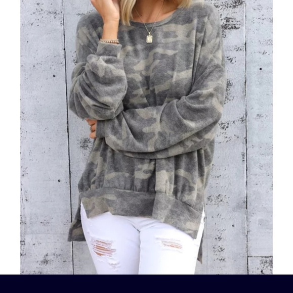 SALE❣camouflage Hi-Lo split sides to - Picture 5 of 11